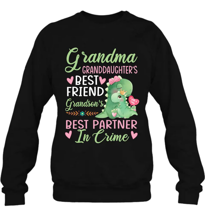 Personalized Grandma Shirt/ Hoodie - Best Gift Idea For Mother's Day/Grandma - Best Partner In Crime
