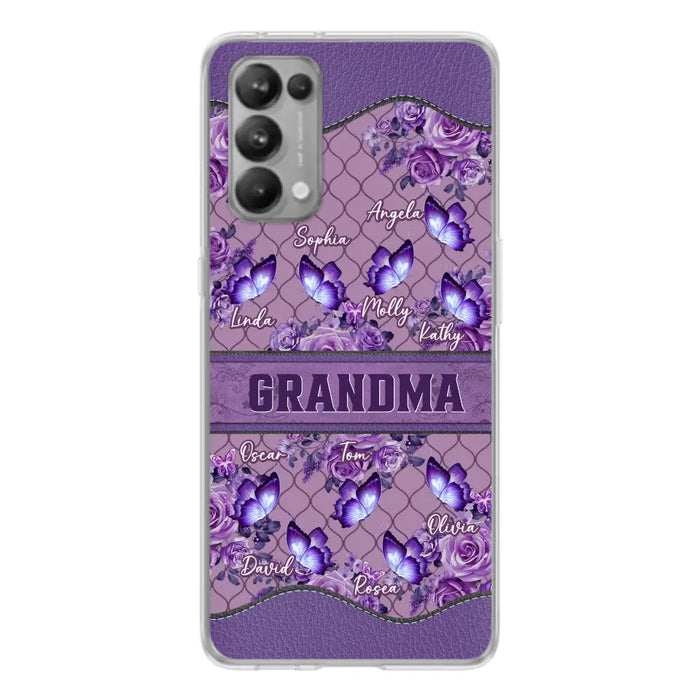 Personalized Grandma Butterfly Phone Case - Gift Idea For Mother's Day/Grandma - Cases For Oppo/Xiaomi/Huawei