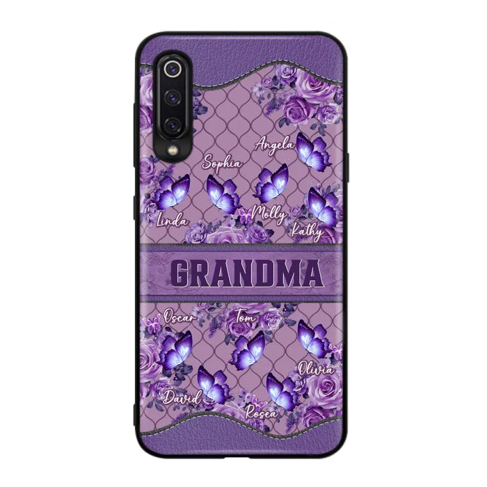 Personalized Grandma Butterfly Phone Case - Gift Idea For Mother's Day/Grandma - Cases For Oppo/Xiaomi/Huawei