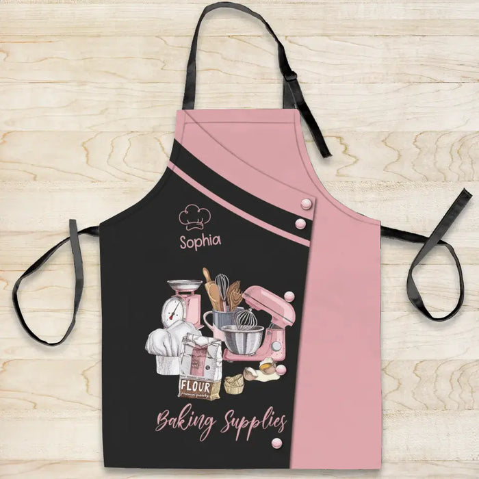 Custom Personalized Kitchen Fashion Home Pocketless Apron - Gift Idea For Cooking Lover/Baking Lovers/Mother's Day - Baking Supplies