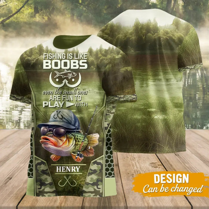 Custom Personalized Fishing T-Shirt - Funny Gift Idea For Fishing Lover - Can't Work Today My Arm Is In A Cast