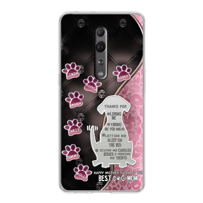 Personalized Memorial Dog Mom Phone Case - Memorial Gift Idea For Dog Lover - Up to 7 Dogs - Thanks For Loving Me - Case For Oppo/Xiaomi/Huawei