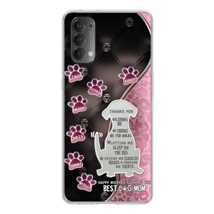 Personalized Memorial Dog Mom Phone Case - Memorial Gift Idea For Dog Lover - Up to 7 Dogs - Thanks For Loving Me - Case For Oppo/Xiaomi/Huawei