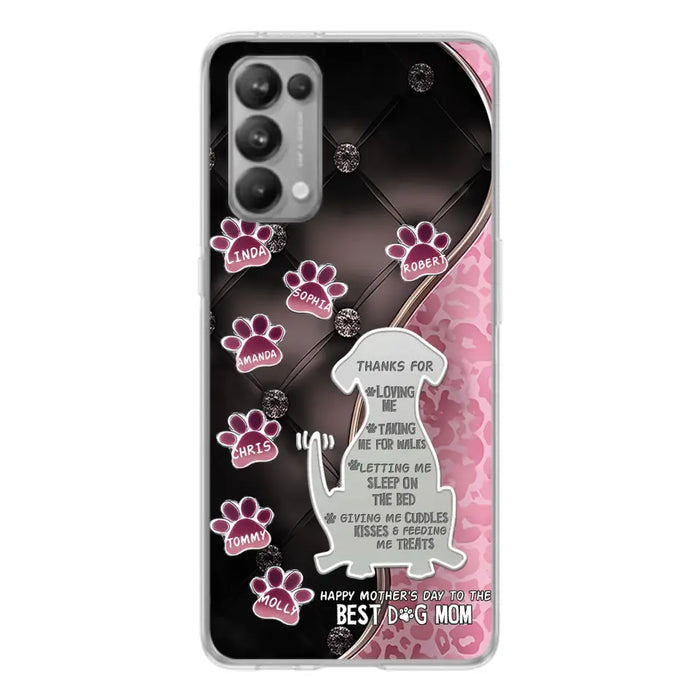 Personalized Memorial Dog Mom Phone Case - Memorial Gift Idea For Dog Lover - Up to 7 Dogs - Thanks For Loving Me - Case For Oppo/Xiaomi/Huawei