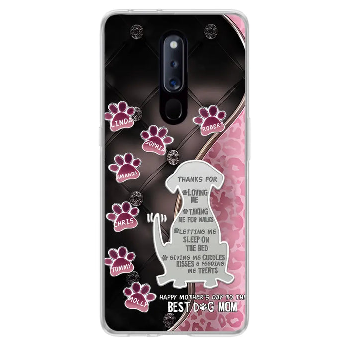Personalized Memorial Dog Mom Phone Case - Memorial Gift Idea For Dog Lover - Up to 7 Dogs - Thanks For Loving Me - Case For Oppo/Xiaomi/Huawei