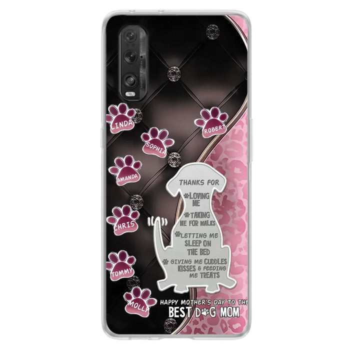 Personalized Memorial Dog Mom Phone Case - Memorial Gift Idea For Dog Lover - Up to 7 Dogs - Thanks For Loving Me - Case For Oppo/Xiaomi/Huawei