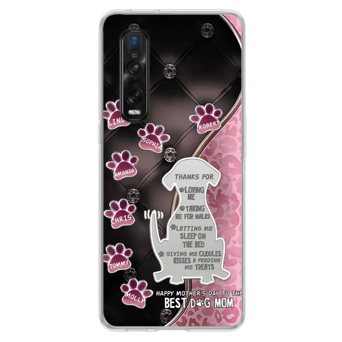 Personalized Memorial Dog Mom Phone Case - Memorial Gift Idea For Dog Lover - Up to 7 Dogs - Thanks For Loving Me - Case For Oppo/Xiaomi/Huawei