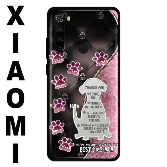 Personalized Memorial Dog Mom Phone Case - Memorial Gift Idea For Dog Lover - Up to 7 Dogs - Thanks For Loving Me - Case For Oppo/Xiaomi/Huawei