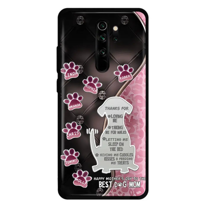 Personalized Memorial Dog Mom Phone Case - Memorial Gift Idea For Dog Lover - Up to 7 Dogs - Thanks For Loving Me - Case For Oppo/Xiaomi/Huawei