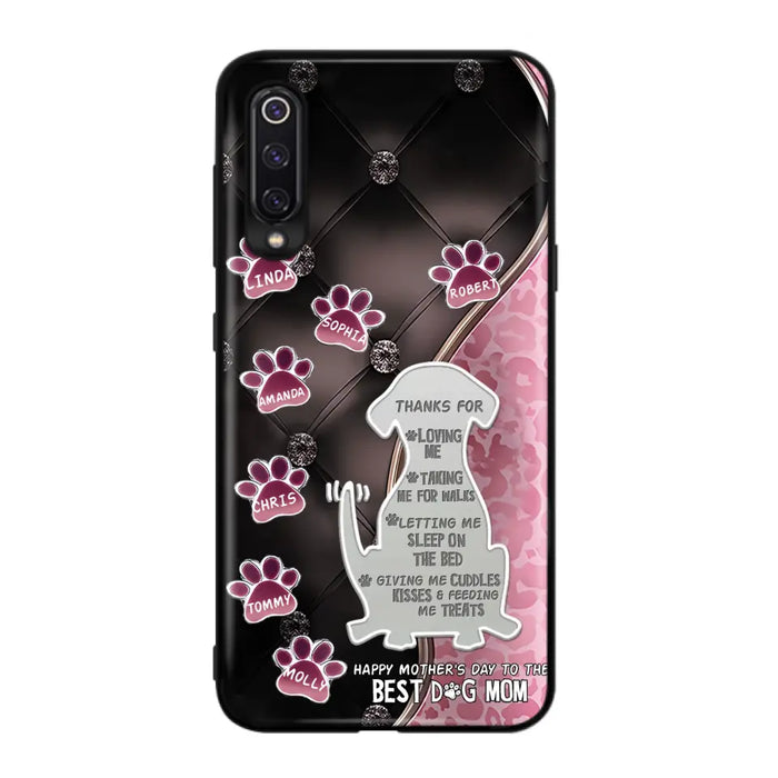 Personalized Memorial Dog Mom Phone Case - Memorial Gift Idea For Dog Lover - Up to 7 Dogs - Thanks For Loving Me - Case For Oppo/Xiaomi/Huawei