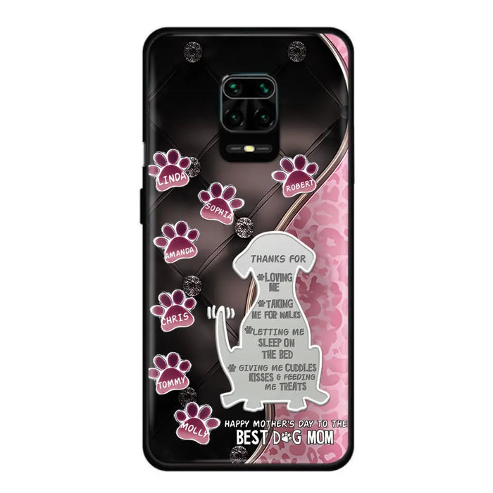 Personalized Memorial Dog Mom Phone Case - Memorial Gift Idea For Dog Lover - Up to 7 Dogs - Thanks For Loving Me - Case For Oppo/Xiaomi/Huawei