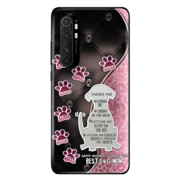Personalized Memorial Dog Mom Phone Case - Memorial Gift Idea For Dog Lover - Up to 7 Dogs - Thanks For Loving Me - Case For Oppo/Xiaomi/Huawei