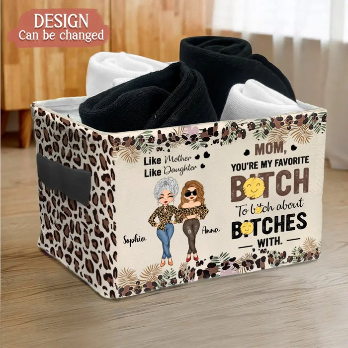 Custom Personalized Mother And Daughter Storage Box - Gift Idea For Daughter/ Mom - To My Badass Daughter