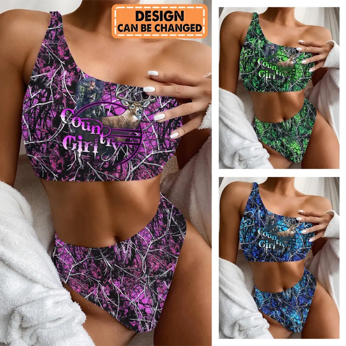 Custom Personalized Country Girl Bikini Set - Gift Idea for Besties/Friends/Girl Friends