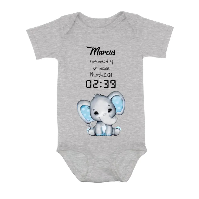 Personalized Elephant Baby Onesie - Father's Day/Mother's Day Gift Idea