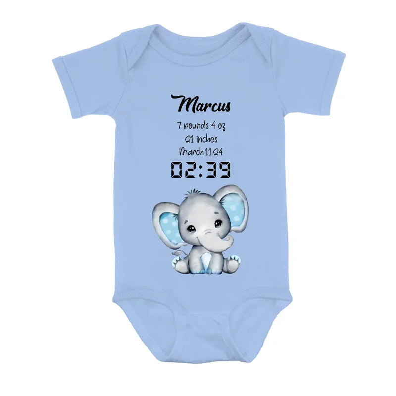 Personalized Elephant Baby Onesie - Father's Day/Mother's Day Gift Idea