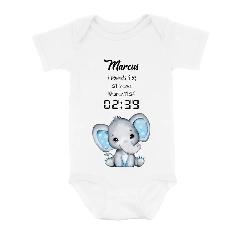 Personalized Elephant Baby Onesie - Father's Day/Mother's Day Gift Idea
