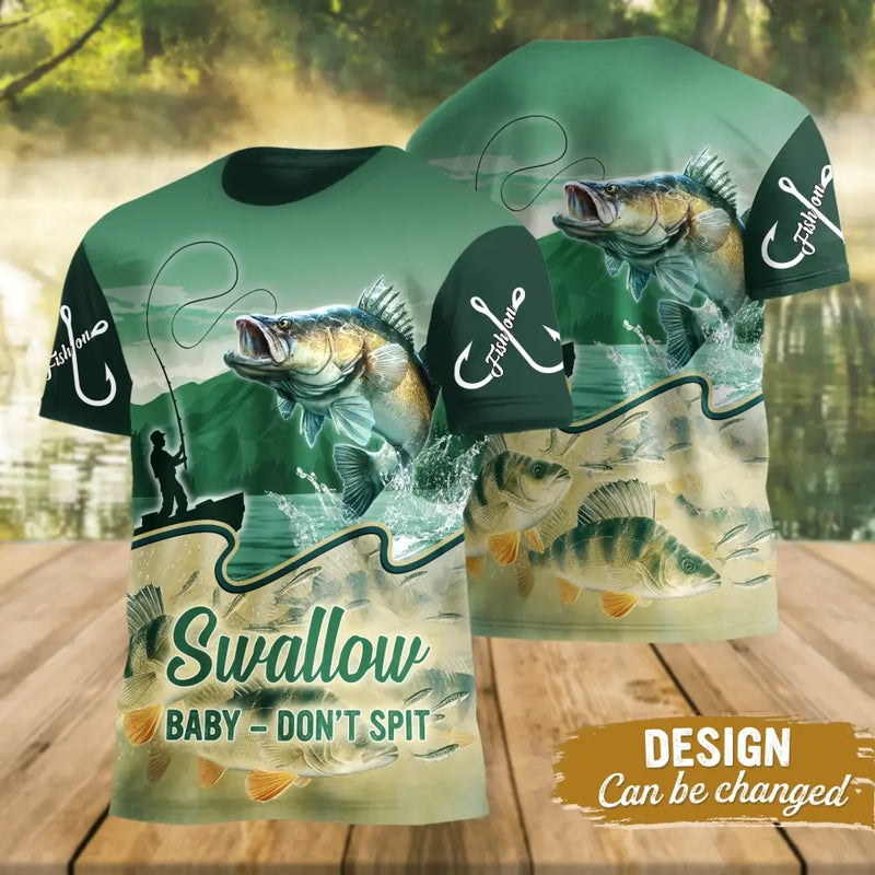 Personalized Fishing AOP T-Shirt - Funny Gift Idea For Fishing Lovers/Father's Day - Gift To Husband/Boyfriend - I Can't Work Today My Hand Is In A Cast