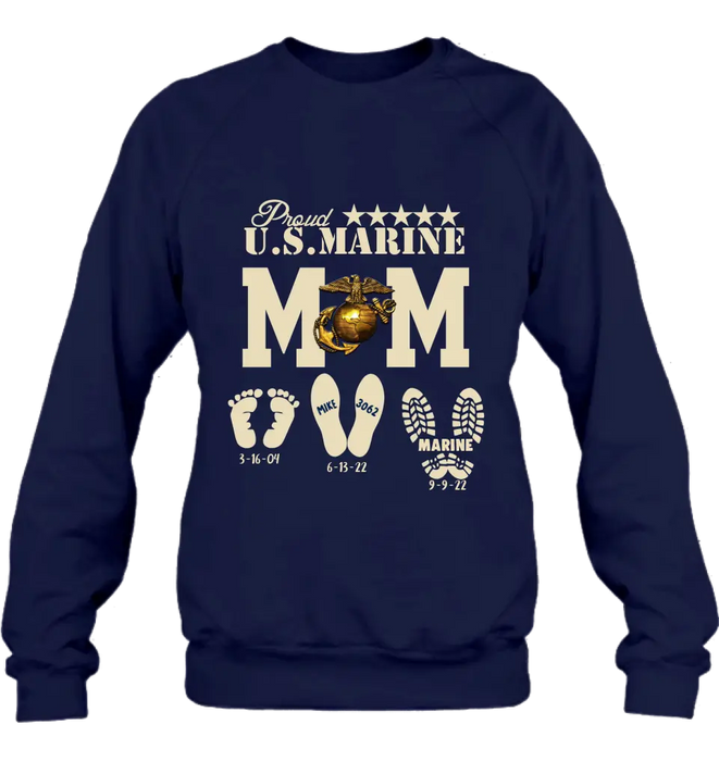 Custom Personalized Proud U.S Army Force Mom Shirt/Hoodie - Mother's Day Gift Idea/ Veteran Gift