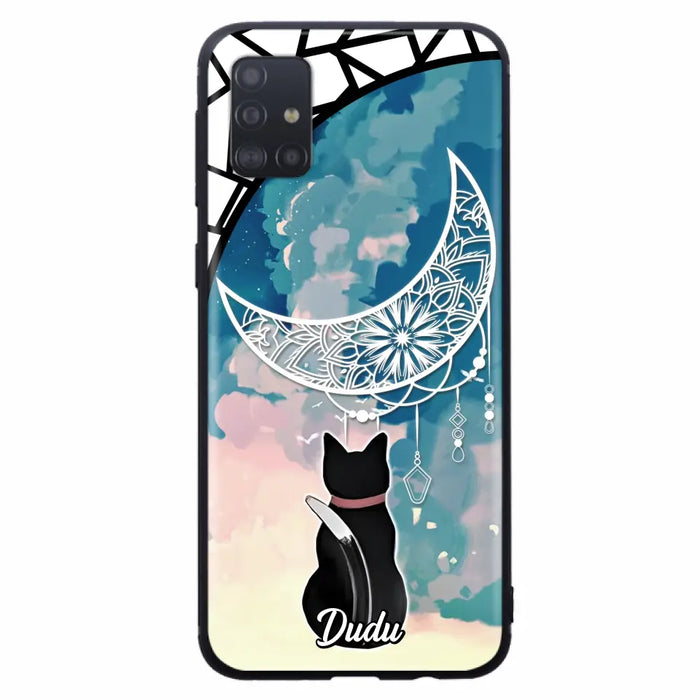 Custom Personalized Black Cat Phone Case - Gift Idea For Cat Lover - Case For iPhone/Samsung