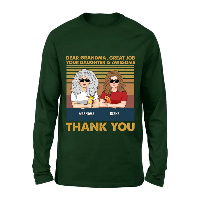 Personalized Grandma Shirt/Hoodie - Up to 4 Kids - Mother's Day Gift Idea For Grandma/Mom - Dear Grandma Great Job