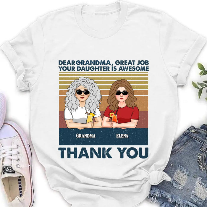 Personalized Grandma Shirt/Hoodie - Up to 4 Kids - Mother's Day Gift For Grandma/Mom -  Dear Grandma Great Job