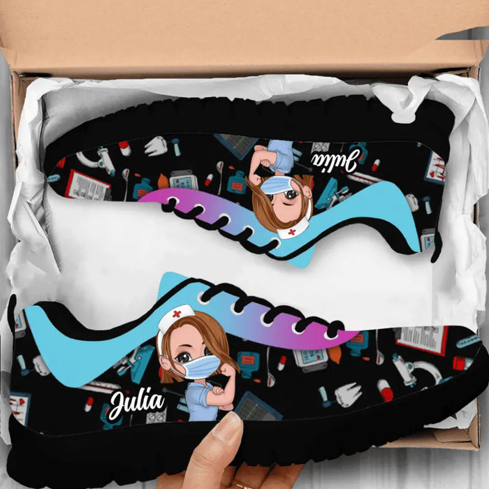 Custom Personalized Nurse Sneakers - Gift Idea For Nurse/Birthday Gift