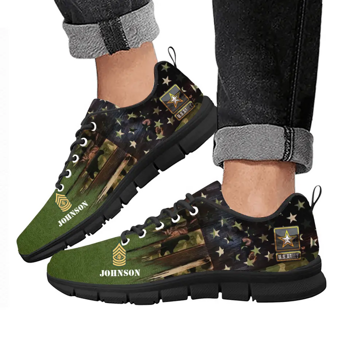 Custom Personalized Veteran Sneakers - Father's Day Gift Idea for Veteran