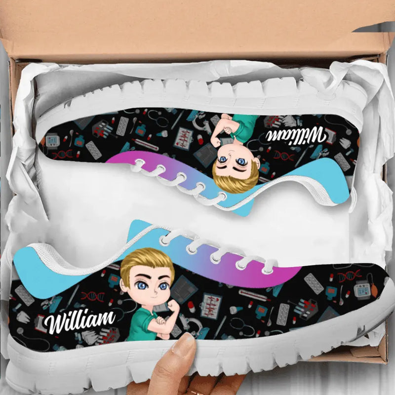 Personalized Male Nurse Sneakers - Birthday Gift Idea For Nurse