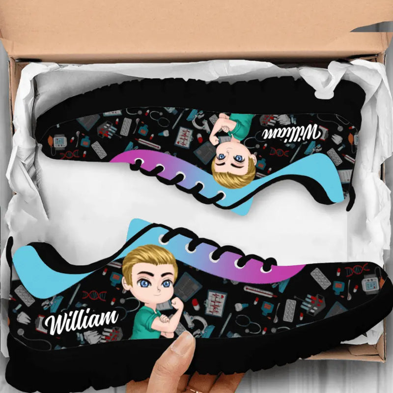 Personalized Male Nurse Sneakers - Birthday Gift Idea For Nurse