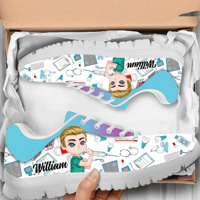 Personalized Male Nurse Sneakers - Birthday Gift Idea For Nurse