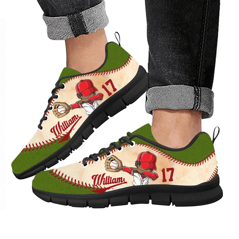 Personalized Baseball Sneakers - Father's Day Gift Idea For Baseball Lover