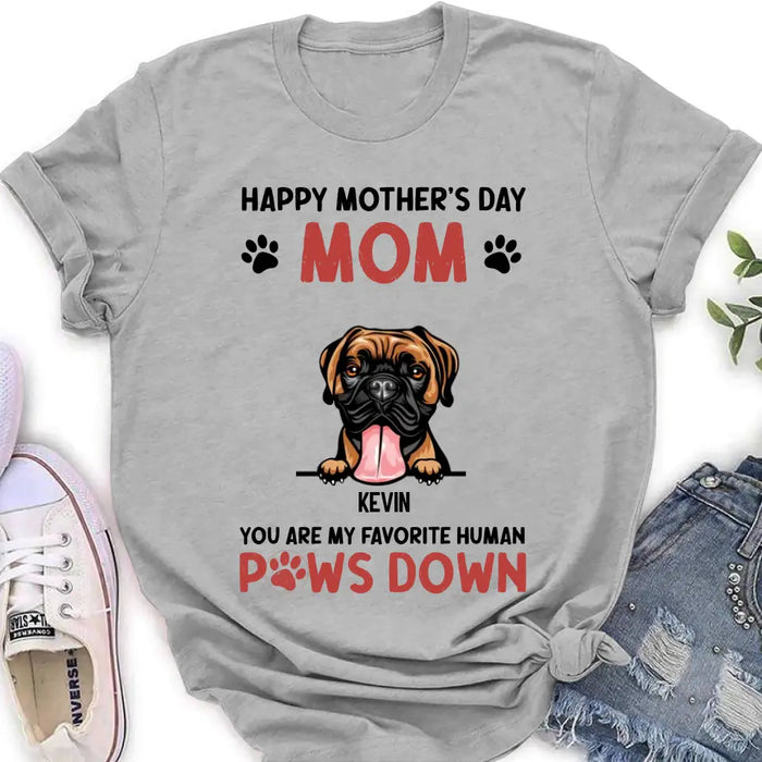 Personalized Dog Mom Shirt/Hoodie - Up to 5 Dogs - Mother's Day Gift Idea for Dog Lovers - Happy Mother's Day