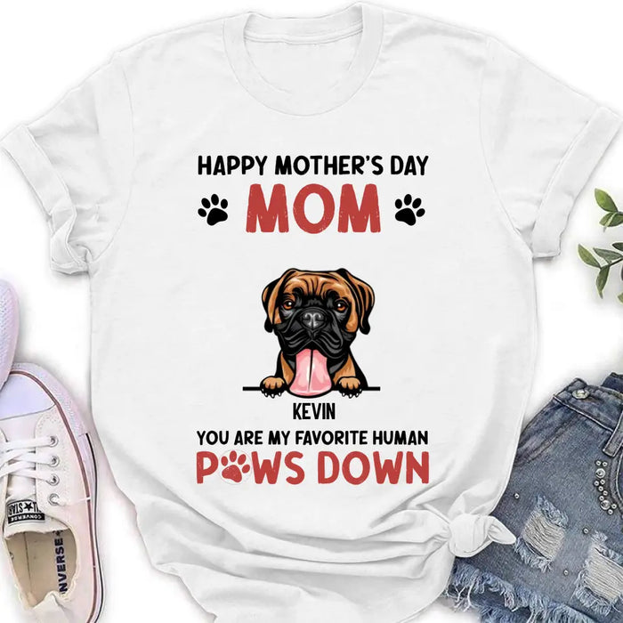 Personalized Dog Mom Shirt/Hoodie - Up to 5 Dogs - Mother's Day Gift Idea for Dog Lovers - Happy Mother's Day