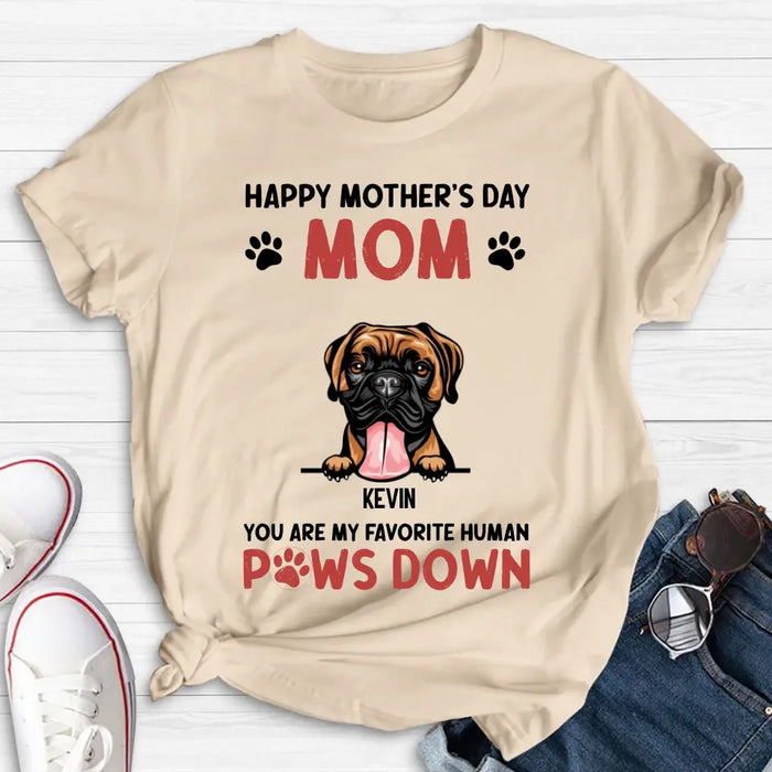 Personalized Dog Mom Shirt/Hoodie - Up to 5 Dogs - Mother's Day Gift Idea for Dog Lovers - Happy Mother's Day