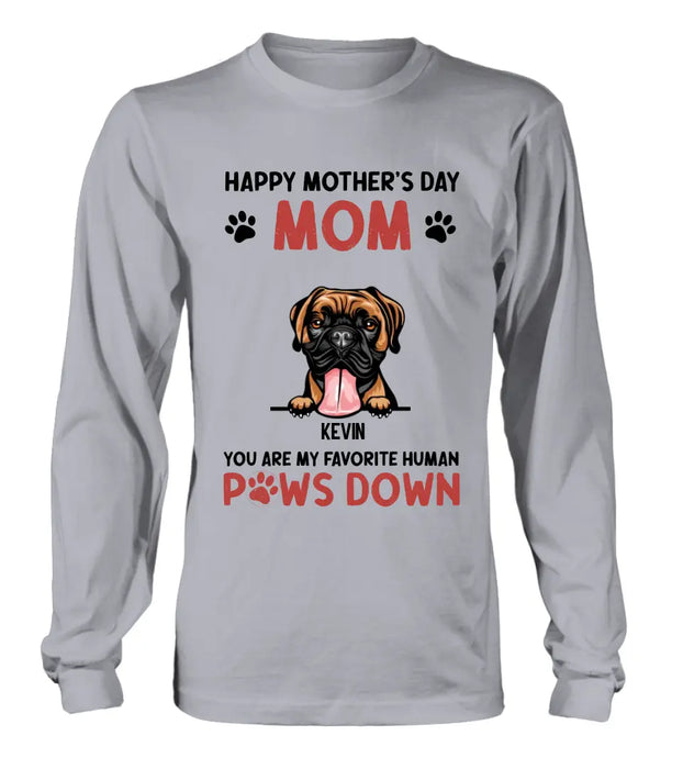 Personalized Dog Mom Shirt/Hoodie - Up to 5 Dogs - Mother's Day Gift Idea for Dog Lovers - Happy Mother's Day