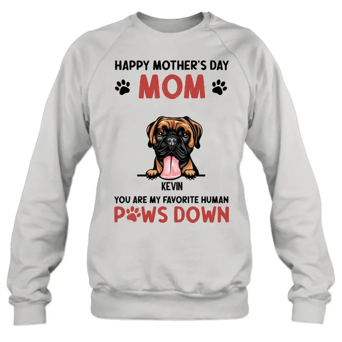 Personalized Dog Mom Shirt/Hoodie - Up to 5 Dogs - Mother's Day Gift Idea for Dog Lovers - Happy Mother's Day