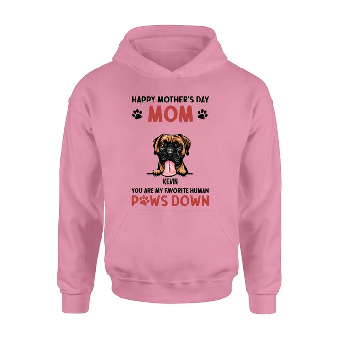 Personalized Dog Mom Shirt/Hoodie - Up to 5 Dogs - Mother's Day Gift Idea for Dog Lovers - Happy Mother's Day