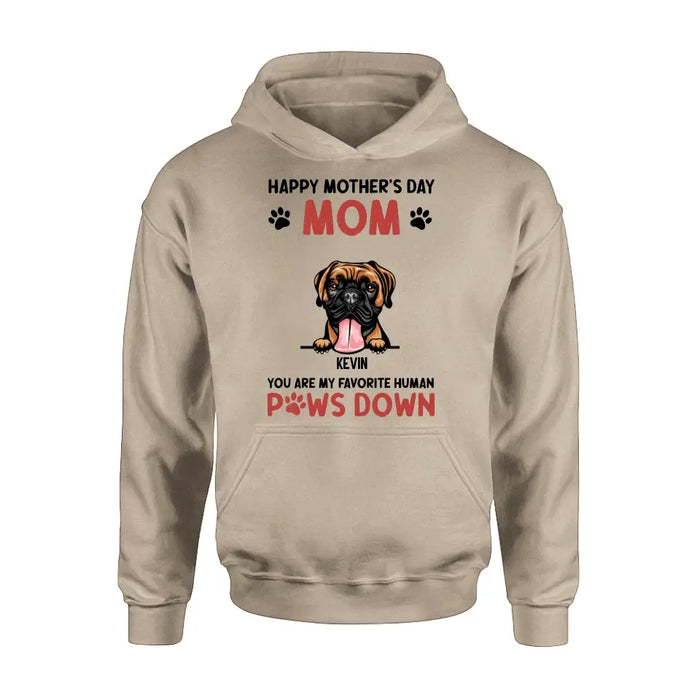 Personalized Dog Mom Shirt/Hoodie - Up to 5 Dogs - Mother's Day Gift Idea for Dog Lovers - Happy Mother's Day