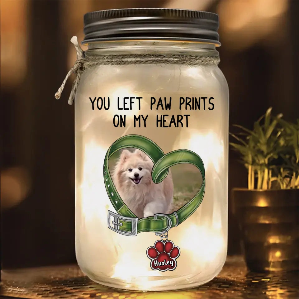 Personalized Memorial Pet Photo Mason Jar Light - Sympathy Gift For Lo ...