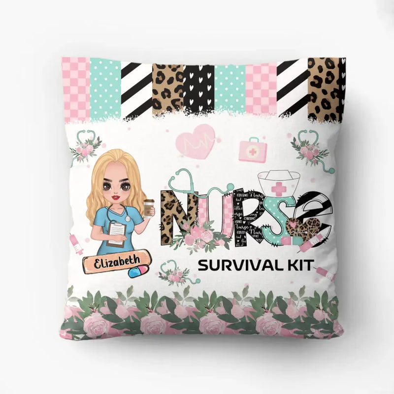 Personalized Nurse Pillow Cover - Gift Idea For Nurse/Mother's Day/Birthday - Nurse Survival Kit