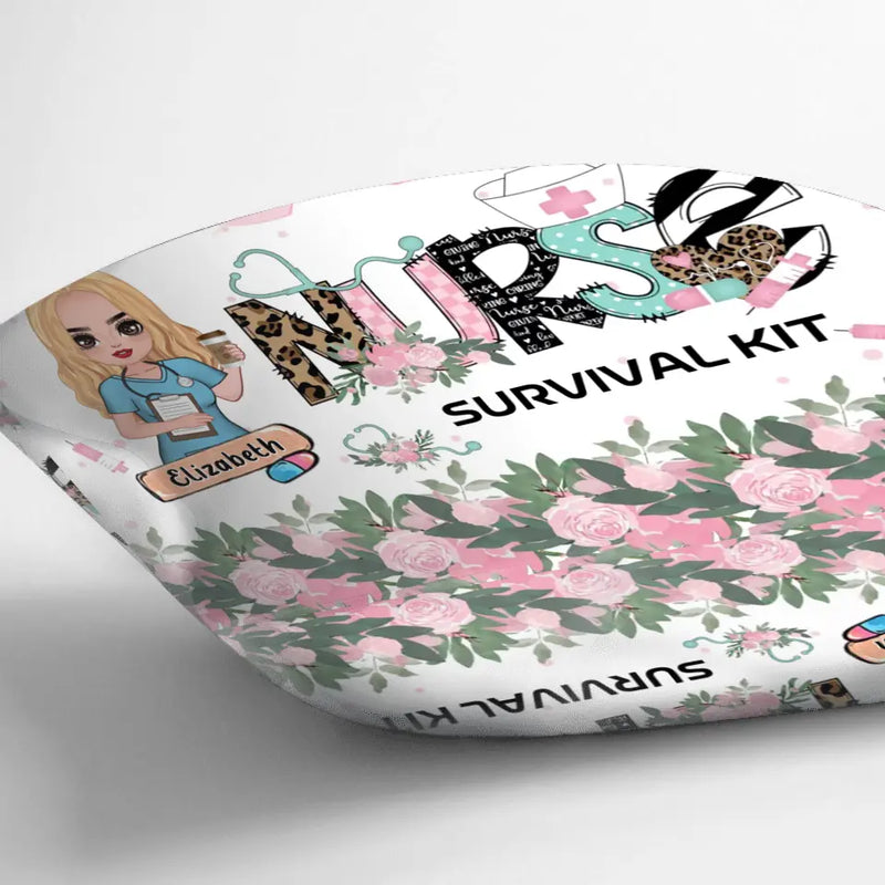 Personalized Nurse Pillow Cover - Gift Idea For Nurse/Mother's Day/Birthday - Nurse Survival Kit