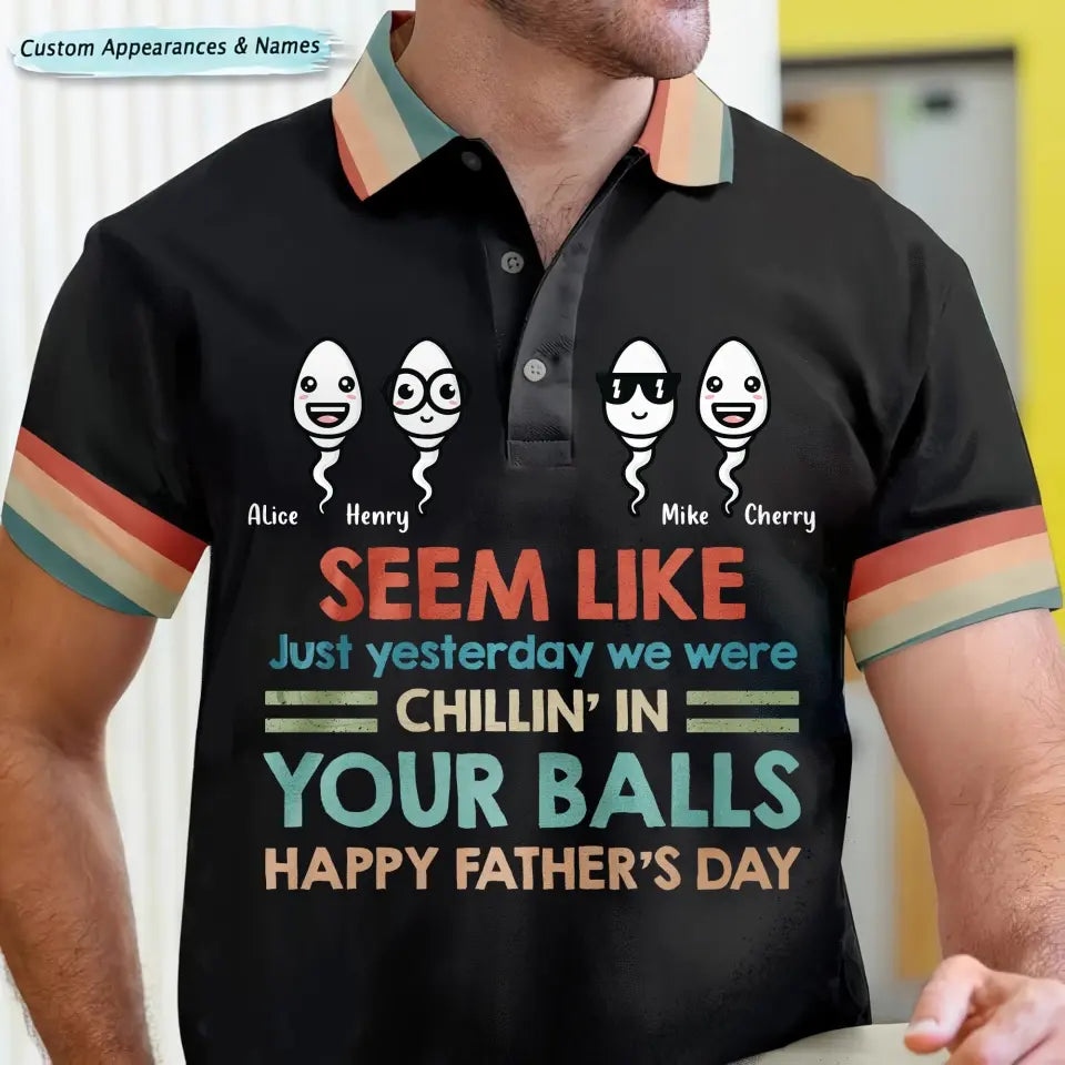 Personalized Dad Polo Shirt - Father's Day Gift Idea for Dad - I'm A Proud Dad main image 1