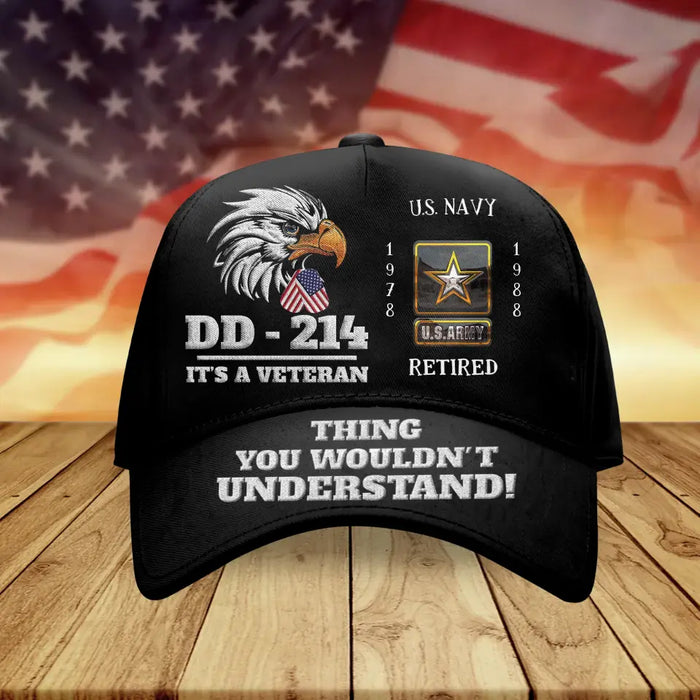 Custom Personalized Veteran Baseball Cap - Father's Day Gift Idea for Veteran - It's A Veteran