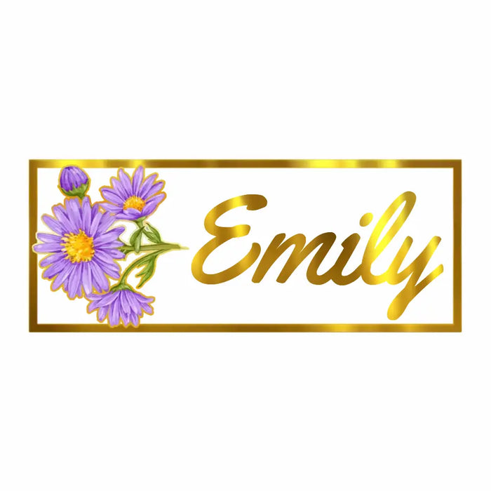 Personalized Birth Flower Name Bookmark - Gifts for Kids/Book Lovers/Reader