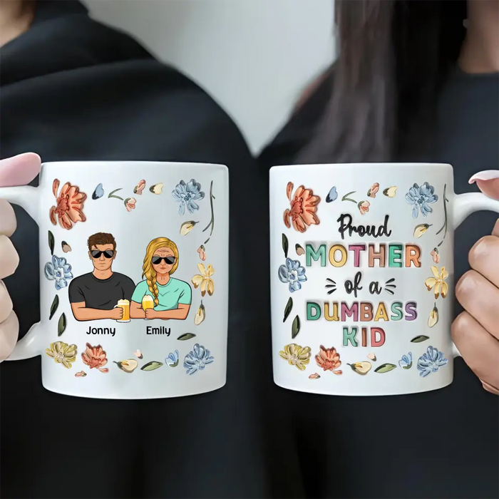 Custom Personalized Mother Coffee Mug -  Mom With Upto 3 Children - Mother's Day Gift Idea - Proud Mother Of A Few Kids