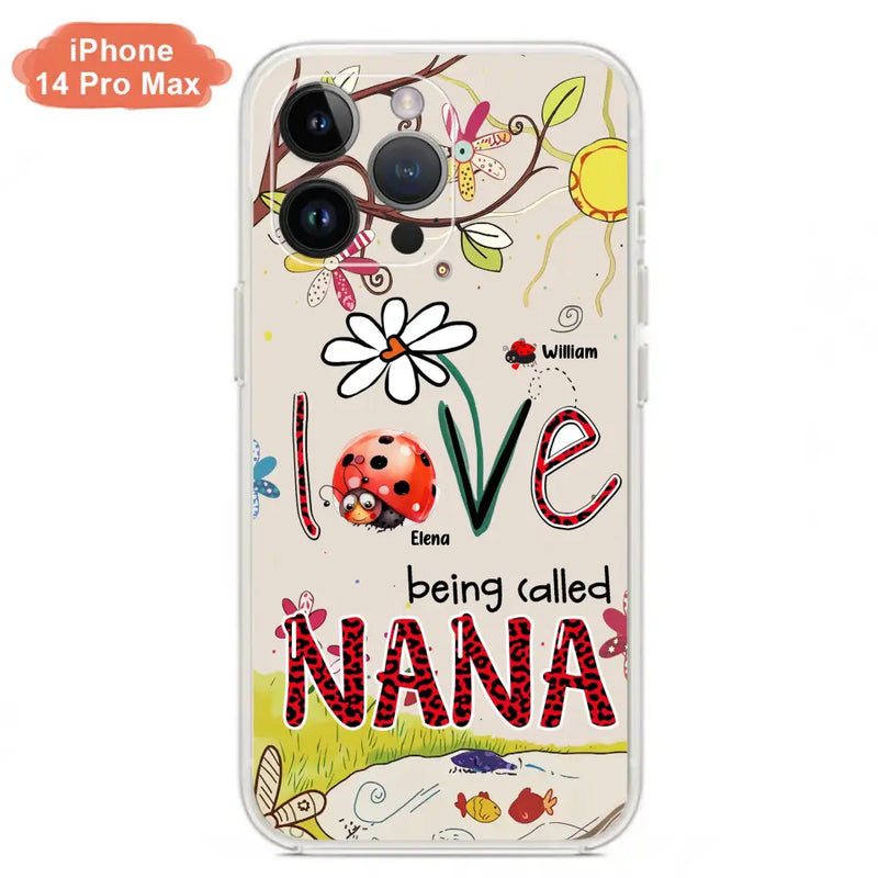 Personalized Grandma/Mom Phone Case - Gift Idea For Grandma - Up to 7 Kids - Love Being Called Gigi - Cases For iPhone/ Samsung