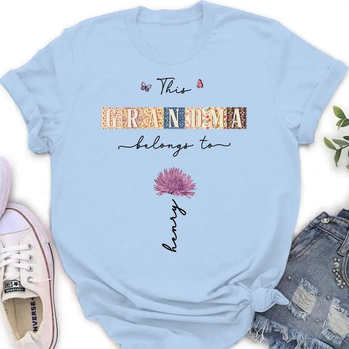 Custom Personalized Grandma Shirt/ Hoodie - Upto 12 Kids - Mother's Day Gift Idea for Grandma - This Grandma Belongs To