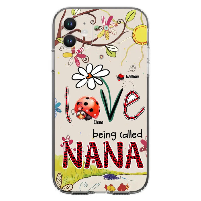 Custom Personalized Grandma/ Mom Phone Case - Gift Idea For Grandma - Upto 7 Kids - Love Being Called Gigi - Cases For iPhone/ Samsung