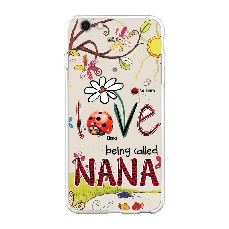 Personalized Grandma/Mom Phone Case - Gift Idea For Grandma - Up to 7 Kids - Love Being Called Gigi - Cases For iPhone/ Samsung